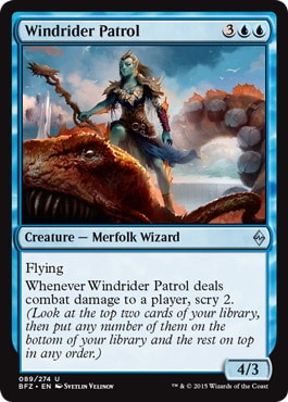 【ENG】《風乗りの巡回兵/Windrider Patrol》[BFZ]