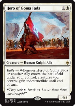 【ENG】《ゴーマ・ファーダの英雄/Hero of Goma Fada》[BFZ]