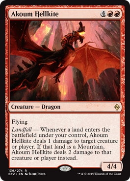 【ENG】《アクームのヘルカイト/Akoum Hellkite》[BFZ]