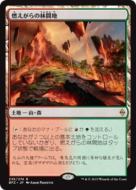 【JPN】【Foil】《燃えがらの林間地/Cinder Glade》[BFZ]