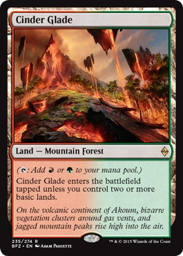 【ENG】【Foil】《燃えがらの林間地/Cinder Glade》[BFZ]