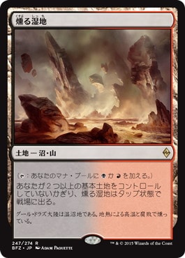【JPN】【Foil】《燻る湿地/Smoldering Marsh》[BFZ]