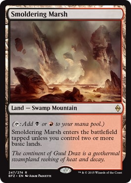 【ENG】【Foil】《燻る湿地/Smoldering Marsh》[BFZ]