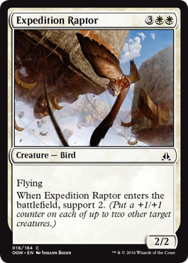 【ENG】【Foil】《探検の猛禽/Expedition Raptor》[OGW]