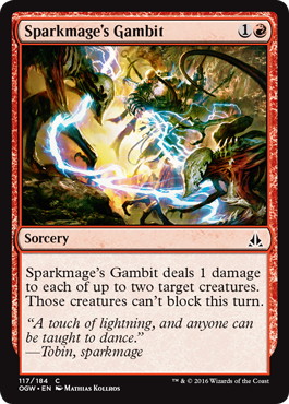【ENG】【Foil】《火花魔道士の計略/Sparkmage's Gambit》[OGW]