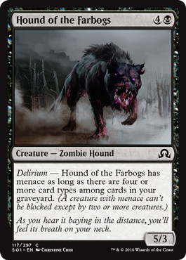 【ENG】【Foil】《遠沼の猟犬/Hound of the Farbogs》[SOI]
