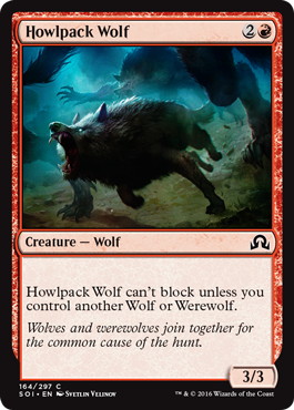 【ENG】【Foil】《吠え群れの狼/Howlpack Wolf》[SOI]