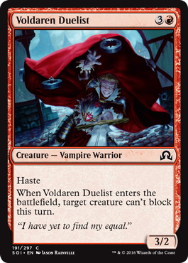 【ENG】【Foil】《ヴォルダーレンの決闘者/Voldaren Duelist》[SOI]