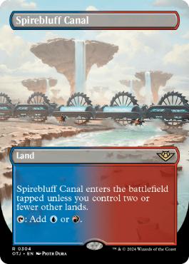 【ENG】【Foil】■ボーダーレス■《尖塔断の運河/Spirebluff Canal》[OTJ]