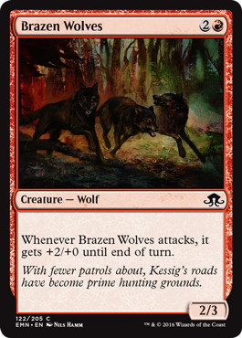 【ENG】【Foil】《猛々しい狼/Brazen Wolves》[EMN]
