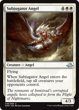 【ENG】【Foil】《支配の天使/Subjugator Angel》[EMN]