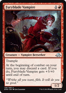 【ENG】【Foil】《怒り刃の吸血鬼/Furyblade Vampire》[EMN]