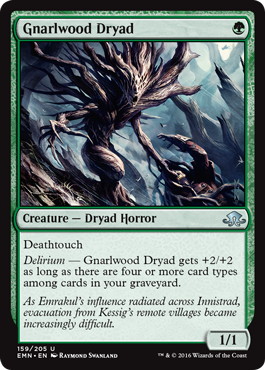 【ENG】【Foil】《節くれ木のドライアド/Gnarlwood Dryad》[EMN]