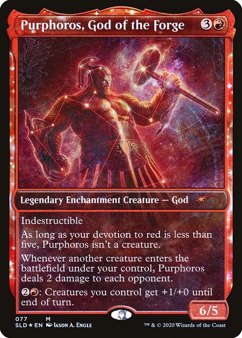 【ENG】【Foil】《鍛冶の神、パーフォロス/Purphoros, God of the Forge》(077)[Secret Lair]
