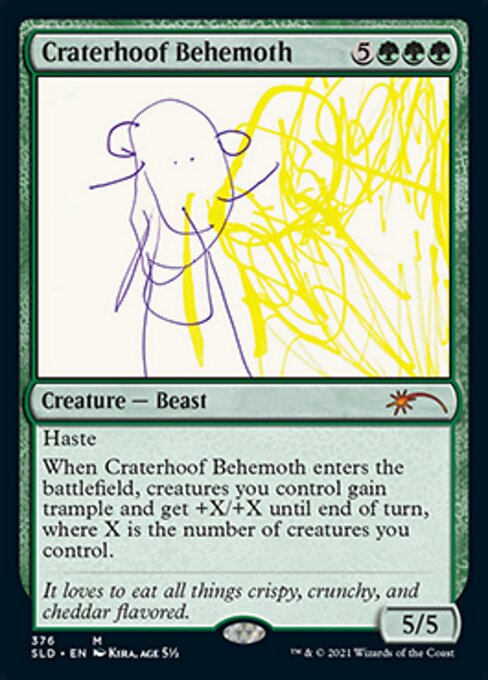 【ENG】【Foil】《孔蹄のビヒモス/Craterhoof Behemoth》(376)[Secret Lair]