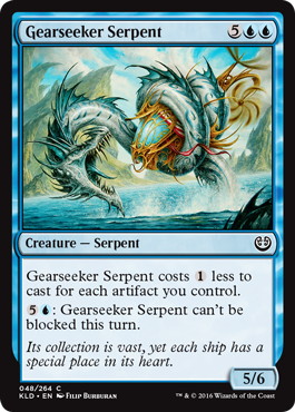 【ENG】【Foil】《歯車襲いの海蛇/Gearseeker Serpent》[KLD]