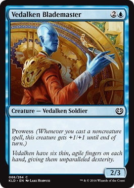 【ENG】【Foil】《ヴィダルケンの刃の達人/Vedalken Blademaster》[KLD]