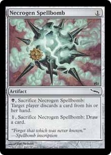 【ENG】《屍気の呪文爆弾/Necrogen Spellbomb》[MRD]