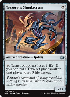 【ENG】【Foil】《テゼレットの代人/Tezzeret's Simulacrum》[AER]