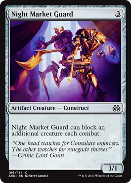 【ENG】【Foil】《夜市の護衛/Night Market Guard》[AER]