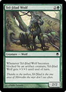 【ENG】【Foil】《テル＝ジラードの狼/Tel-Jilad Wolf》[DST]