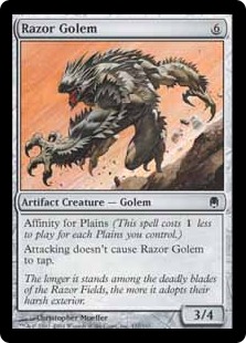 【ENG】【Foil】《剃刀のゴーレム/Razor Golem》[DST]