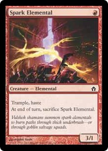 【ENG】【Foil】《火花の精霊/Spark Elemental》[5DN]