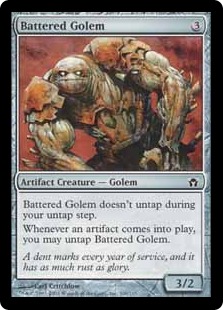 【ENG】【Foil】《乱打されるゴーレム/Battered Golem》[5DN]