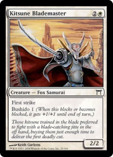 【ENG】【Foil】《狐の刃遣い/Kitsune Blademaster》[CHK]