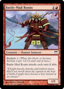 【ENG】【Foil】《戦に狂える浪人/Battle-Mad Ronin》[CHK]