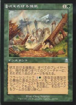 【JPN】【Foil】《吠えたける強風/Howling Gale》[ODY]