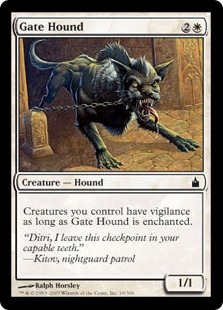 【ENG】【Foil】《門番の猟犬/Gate Hound》[RAV]