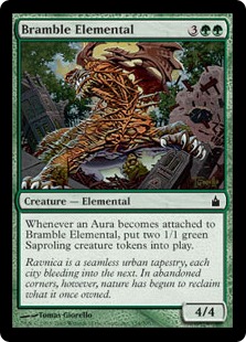 【ENG】【Foil】《棘茨の精霊/Bramble Elemental》[RAV]