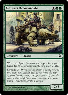【ENG】【Foil】《ゴルガリの茶鱗/Golgari Brownscale》[RAV]