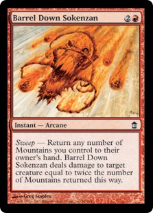 【ENG】【Foil】《霜剣山の逆落とし/Barrel Down Sokenzan》[SOK]