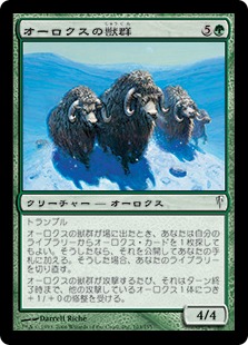 【JPN】【Foil】《オーロクスの獣群/Aurochs Herd》[CSP]