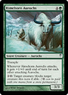 【ENG】【Foil】《霧氷角のオーロクス/Rimehorn Aurochs》[CSP]