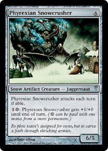 【ENG】【Foil】《ファイレクシアの雪潰し/Phyrexian Snowcrusher》[CSP]