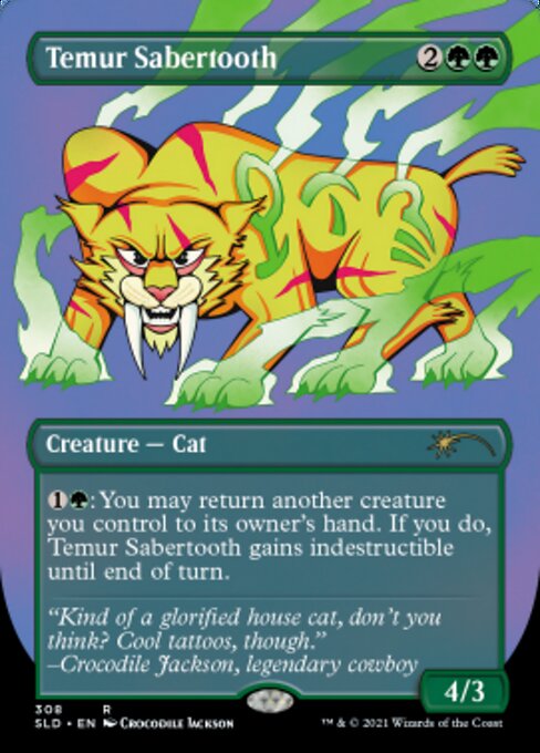【ENG】【Foil】《ティムールの剣歯虎/Temur Sabertooth》(308)[Secret Lair]