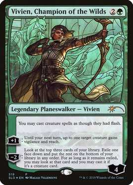 【ENG】【Foil】《野獣の擁護者、ビビアン/Vivien, Champion of the Wilds》(519)[Secret Lair]