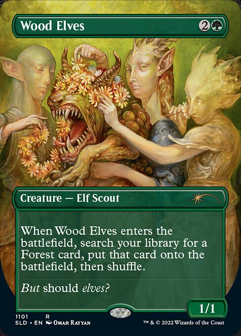 【ENG】【Foil】《ウッド・エルフ/Wood Elves》(1101)[Secret Lair]