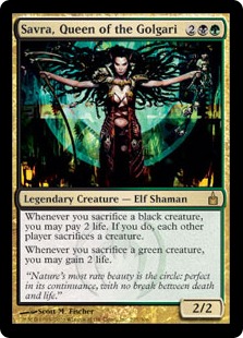 【ENG】《ゴルガリの女王、サヴラ/Savra, Queen of the Golgari》[RAV]