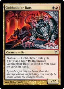 【ENG】【Foil】《粘液絡みの鼠/Gobhobbler Rats》[DIS]