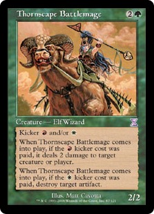 【ENG】【Foil】■旧枠■《荊景学院の戦闘魔道士/Thornscape Battlemage》[TSB]