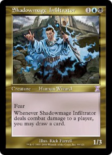 【ENG】【Foil】■旧枠■《影魔道士の浸透者/Shadowmage Infiltrator》[TSB]