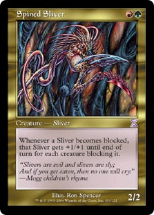 【ENG】【Foil】■旧枠■《針刺スリヴァー/Spined Sliver》[TSB]
