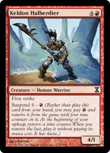 【ENG】【Foil】《ケルドの矛槍兵/Keldon Halberdier》[TSP]