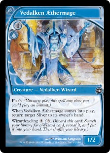 【ENG】【Foil】《ヴィダルケンの霊気魔道士/Vedalken AEthermage》[FUT]