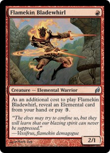 【ENG】《炎族の刃振り/Flamekin Bladewhirl》[LRW]