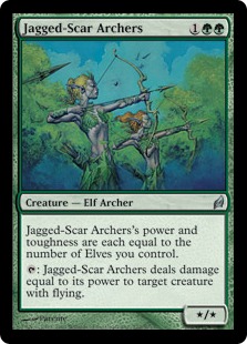 【ENG】《鋸歯傷の射手/Jagged-Scar Archers》[LRW]